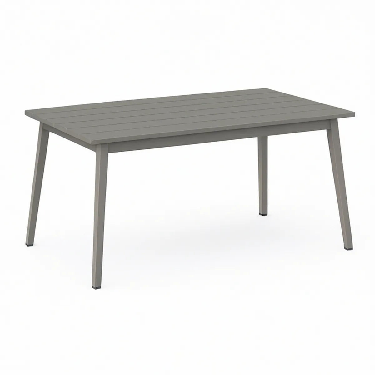 Prostokątny stół ogrodowy aluminiowy szary 150 x 90 x 75 cm