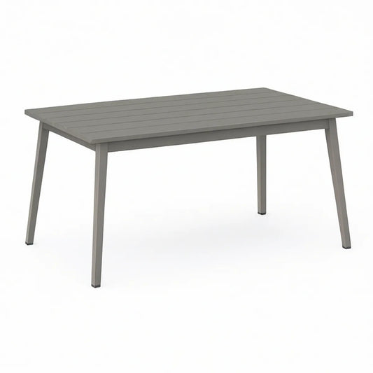 Prostokątny stół ogrodowy aluminiowy szary 150 x 90 x 75 cm