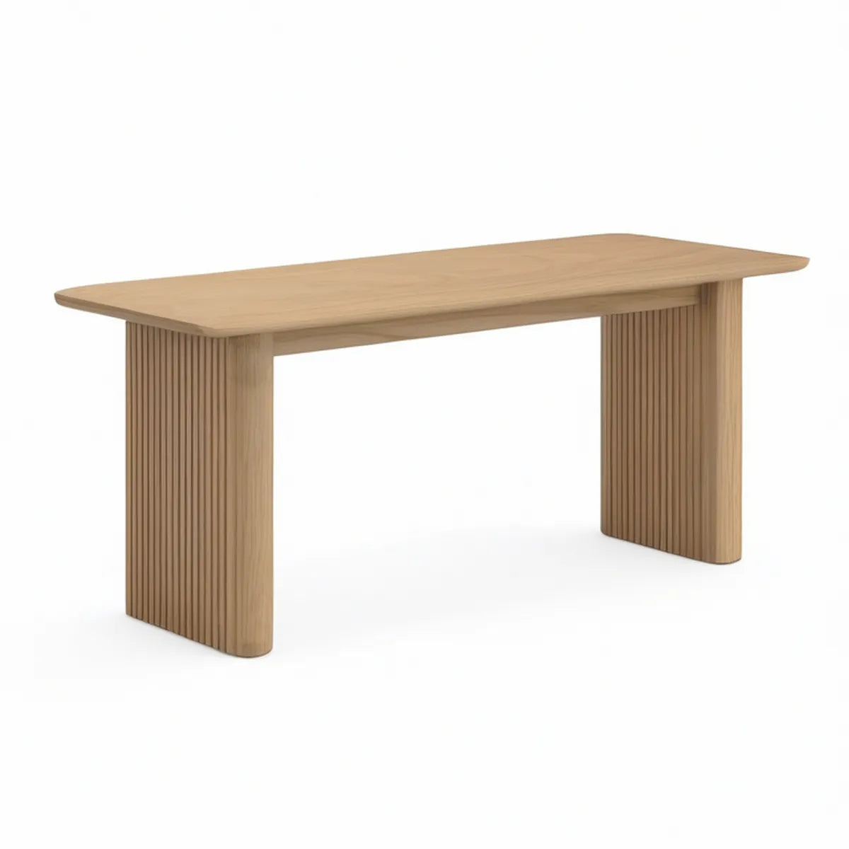 Prostokątny stół z MDF w fornirze dębowym, jasny dąb, 160 x 80 x 75 cm